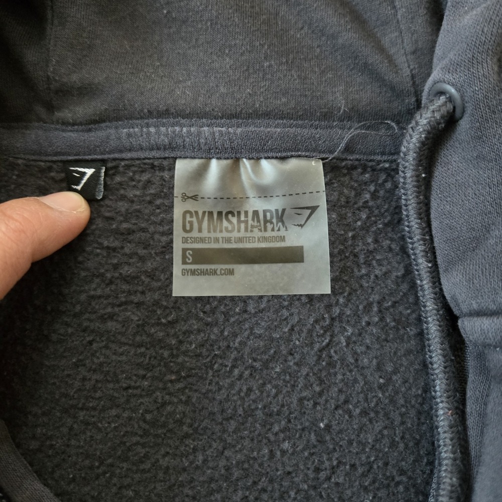 Gymshark Cropped Hoodie Womens Charcoal Gray Zip Up Sweatshirt Athleisure - Picture 6 of 10